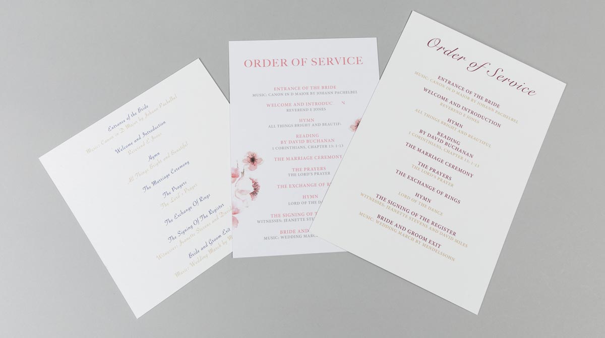Cheap Order of Service